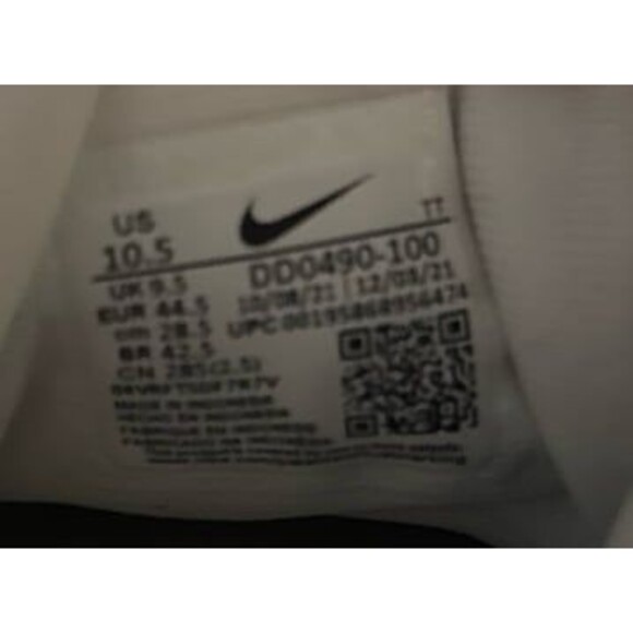 Nike React Miler 3 Men\'s Running Shoes DD0490-100 Size 10.5 White/Black-Blue